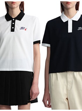 CHOCOOLATE女装短袖polo衫2025春季新品甜美活力拼色1721XUI