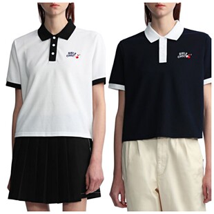 CHOCOOLATE女装短袖polo衫2025春季新品甜美活力拼色1721XUI