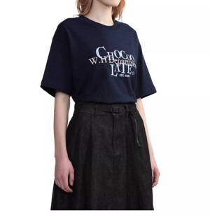 : CHOCOOLATE女装宽松短袖T恤2025春季新款随性简约半袖1837XSM