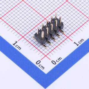 X4621WVS-2x05I-C40D64 排针 间距:2mm 2x5P 立贴 方针 L=8.95 PA