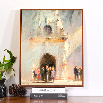 窄边简约画框装裱布加外