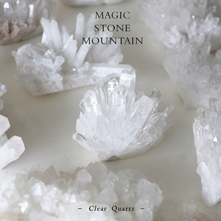水晶原石天然白水晶簇消磁净化办公摆件客厅玄关摆件高级礼物