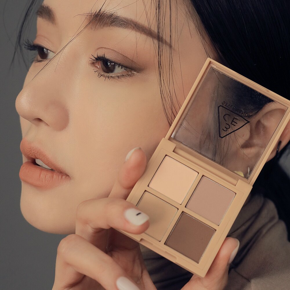 韩国3ce新色四色眼影全哑光flat call裸色奶茶卡布奇诺暖棕色包邮