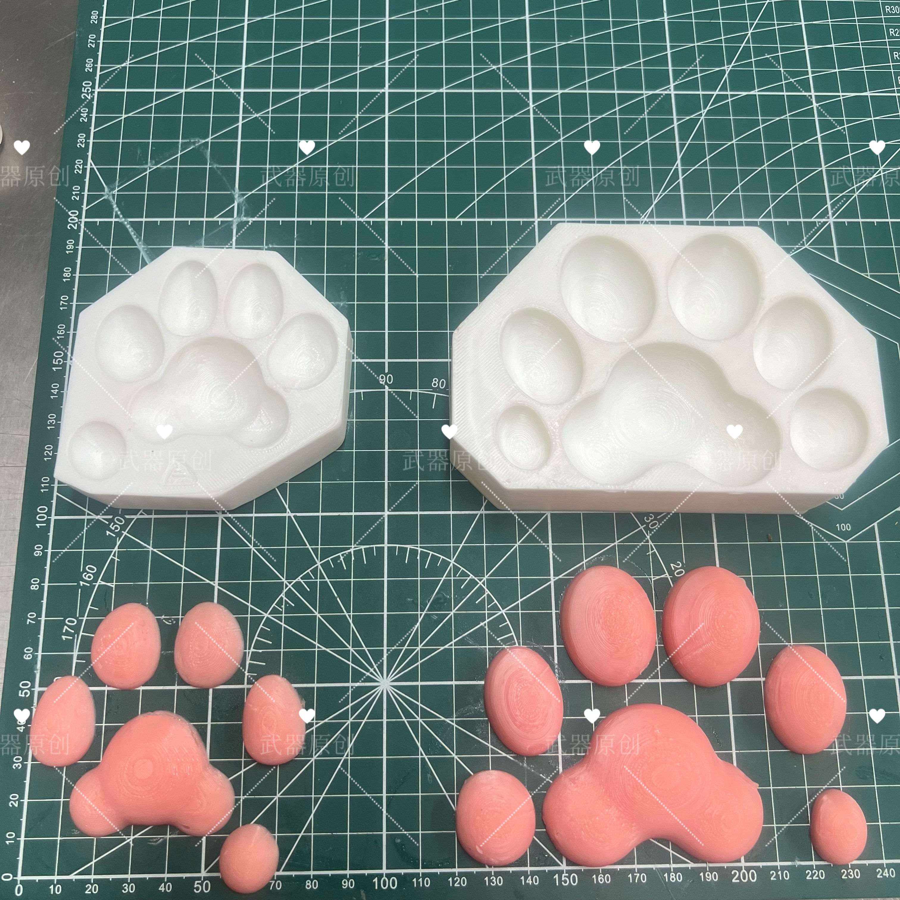 兽爪肉垫硅胶模具自建模武器原创兽装配件翻模模板cosplay 道具