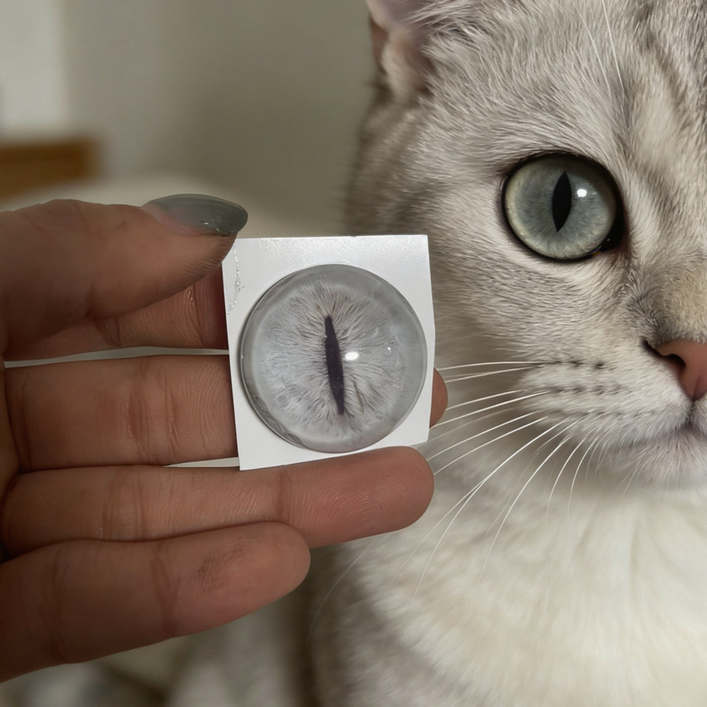 灰瞳猫兽头兽装玩偶半球玻璃眼睛毛毡猫科动物圆瞳仿真眼捏捏福瑞,模玩/动漫/周边/娃圈三坑/桌游,furry福瑞/兽装,淘宝优惠券,粉丝福利购,淘宝优惠卷