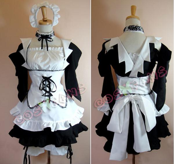 cosplay学生会长黑白女仆装动漫