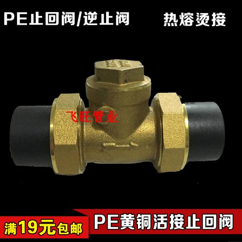4分20 6分25 40 50PE止回阀逆止阀单向阀 PE黑色自来水管件配件