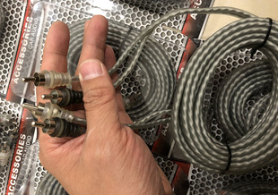 5米纯铜功放音频线RCA线低音线双莲花头线音响线材