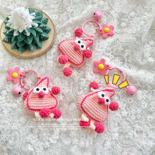 创意手工钩织红桃粿公仔挂件钥匙扣潮汕特色小玩偶包挂饰新年礼物