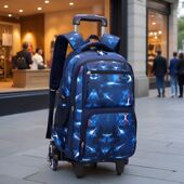 新款 拉杆书包男小学生三到六年级大容量六轮爬楼梯初中生书包防水