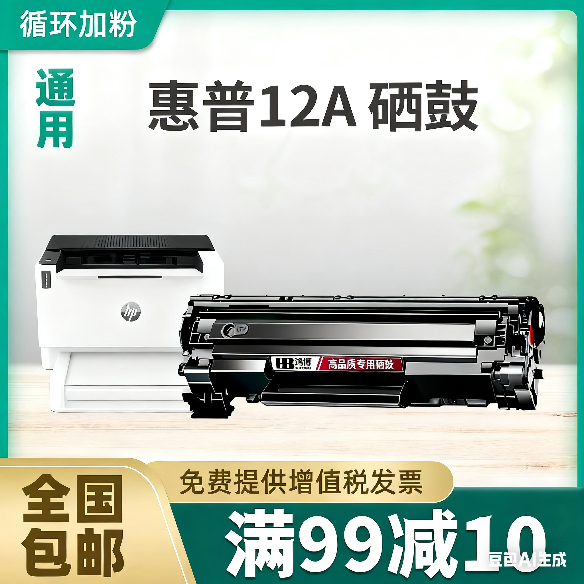 惠普Q2612A易加粉打印清晰