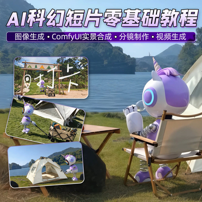 AI科幻短片教程零基础生图nano banana一致性实景合成高清视频课