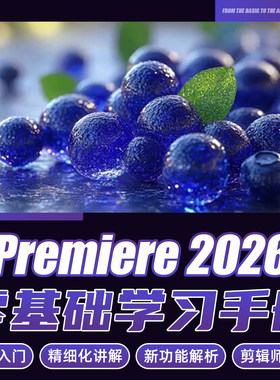 Premiere2026教程pr零基础小白入门手册字幕Lumetri颜色音频必学