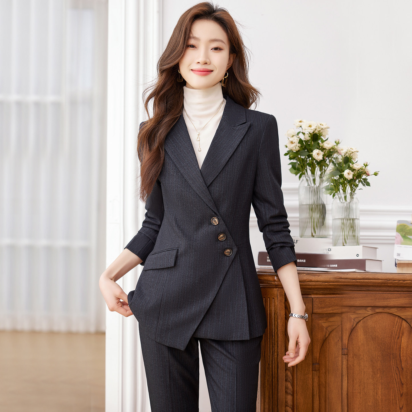 西装套装女2026秋新款职业工作服图片