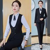 马夹套裙 外套酒吧会所服务员珠宝店工作服工装 职业马甲套装 女西装