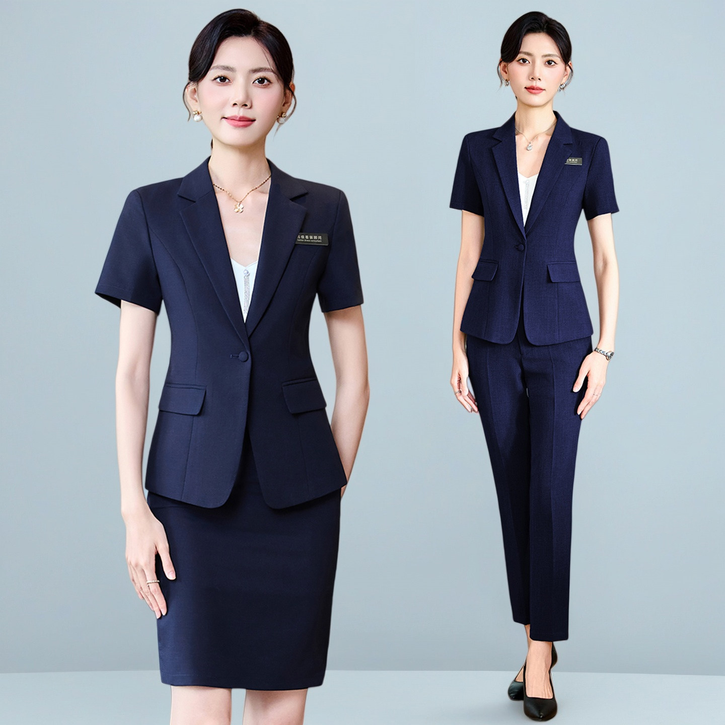 薄款职业套装女短袖2026夏新款图片
