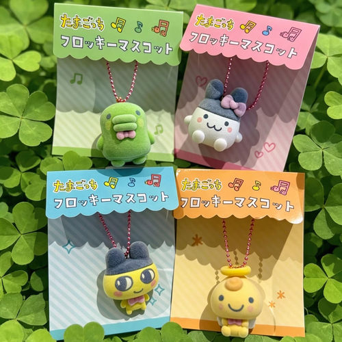 日本NIC拓麻歌子Tamagotchi植绒挂件麻美吉大嘴天使可爱链条挂饰