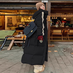 oversize高级感羽绒棉服女长款过膝外套2024冬季新款连帽韩版宽松