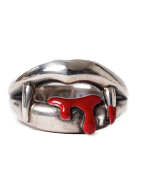 YAMAMOTO ® 设计师泣血獠牙时尚冷淡风高级感指环百搭白银戒指