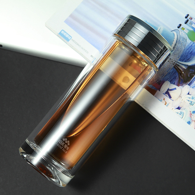 名到MIODO 双层玻璃杯高端商务办公杯泡茶杯礼盒 MD-CG1310 300ml