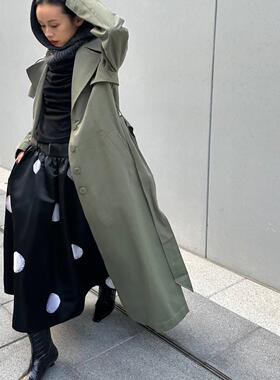 【现货5折】Paris Georgia 长款系带风衣外套 DOUBLEBOO