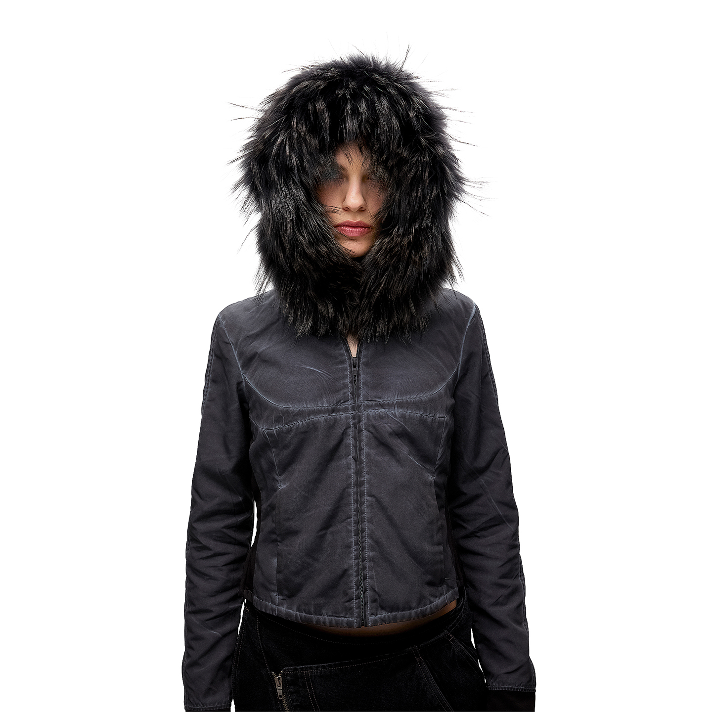 【现货】LOADINGROOM 25AW 毛领连帽拉链夹克 DOUBLEBOO