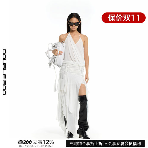 【现货】MARRKNULL 26SS 春夏新款不规则吊带连衣裙 DOUBLEBOO