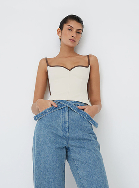 【现货5折】Paris Georgia 24AW 心形修身吊带背心上衣 DOUBLEBOO