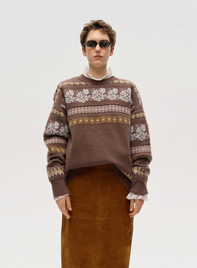 【现货】ICE DUST 25FW 提花镂空宽松毛衣 DOUBLEBOO