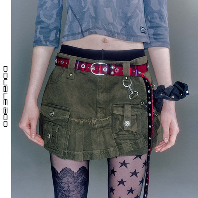 【现货】VACANT Archive 26SS 新款工装迷你裙 DOUBLEBOO