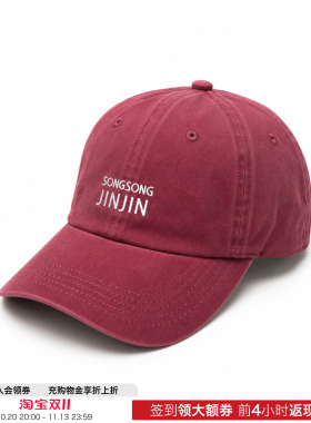【现货】SONGSONGJINJIN 26秋冬新款水洗复古棉质棒球帽DOUBLEBOO