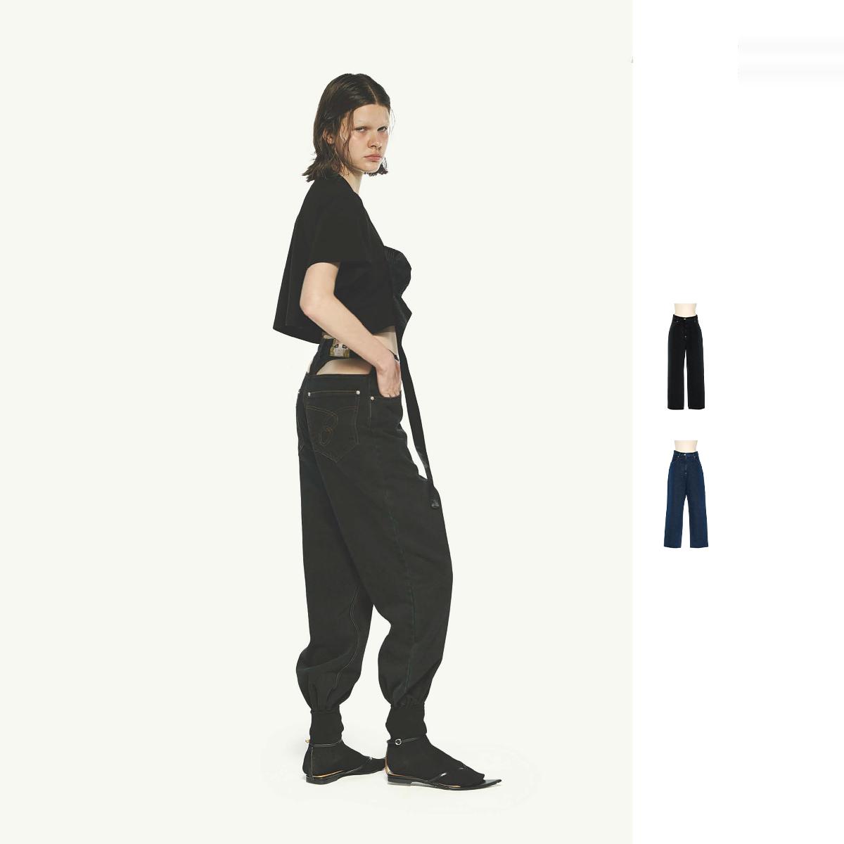 【现货】PUSHBUTTON 25PS 收腰廓版直筒长牛仔裤 DOUBLEBOO