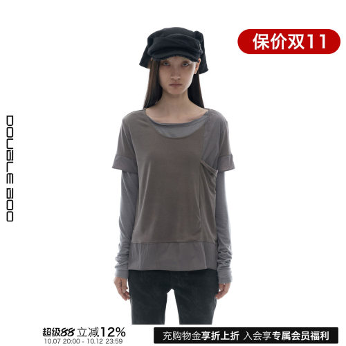 【现货】OJOS  26秋冬新款双层长袖上衣女 DOUBLEBOO