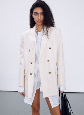 【现货5折】RECTO 24SS 宽松SOFIA双排扣西装外套 DOUBLE BOO买手