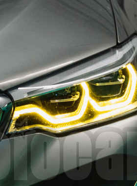 宝马F90 M5 5系G30 G38 oiomotors柠檬黄天使眼日行灯模块 黄金眼