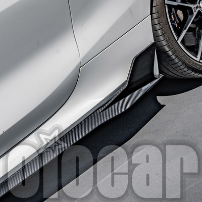适用于宝马 G14 G15 G16 8系 改装SQ款干碳纤维侧裙下巴 裙边