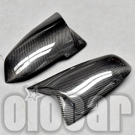 宝马3系F30/4系F32/F87 M2专用 改装M3 M4牛角碳纤维后视镜壳外壳