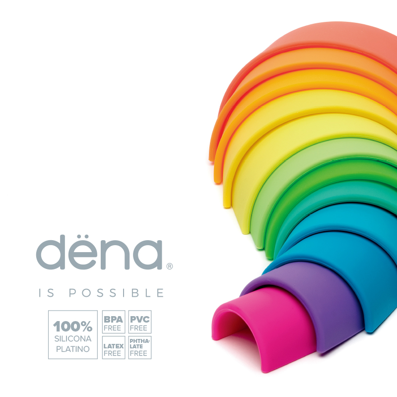 DENA彩虹积木硅胶可啃咬