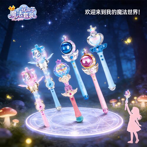 儿童仙女魔法棒玩具小魔仙发光权