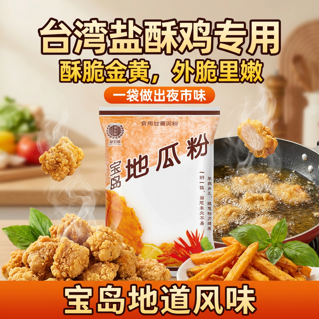 台湾风味宝岛地瓜粉树薯淀粉粗颗粒芋圆粉炸盐酥鸡排粉红薯圆义峰
