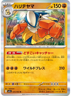 蓝海日文PTCG宝可梦集换式卡牌MEGA超级勇气 M1L 025 R 铁掌力士