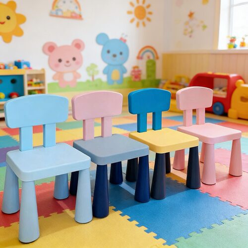 加厚板凳儿童椅子幼儿园靠背椅宝宝餐椅塑料小椅子家用小凳子环保