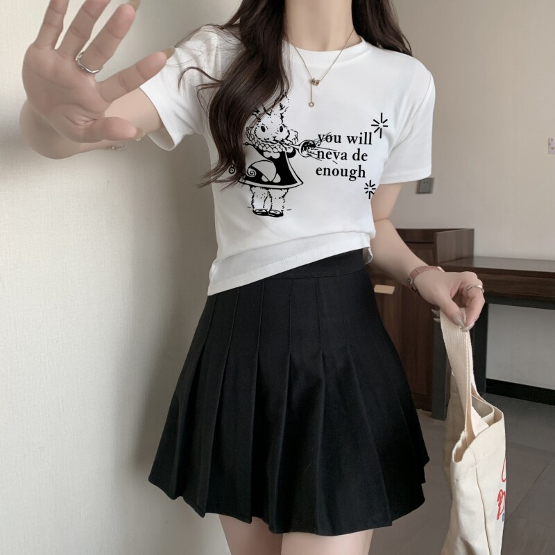 T0031-P35短袖T恤女修身短款辣妹休闲风,女装T恤,星座617A-2