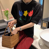 T0117-P25短袖t恤女夏季24新款宽松韩版闺蜜装印花上衣ins…，女装T恤，星座617A-2