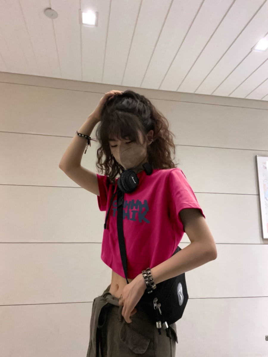 T00949-P35纯棉短款短袖T恤圆领辣妹穿搭,女装T恤,星座617A-2