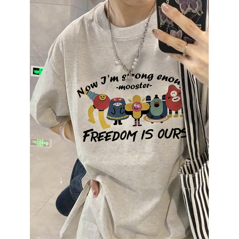 T0139-P25 抖音  春夏新款纯棉短袖T恤女图片