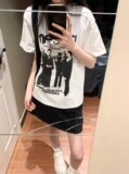 T0208-P25高质量纯棉精梳紧密手感好高品质前印花短袖t恤女，女装T恤，星座617A-2
