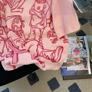 T0377-P30 2025春夏新款纯棉短袖 圆领印花宽松百搭大码女装T…图片