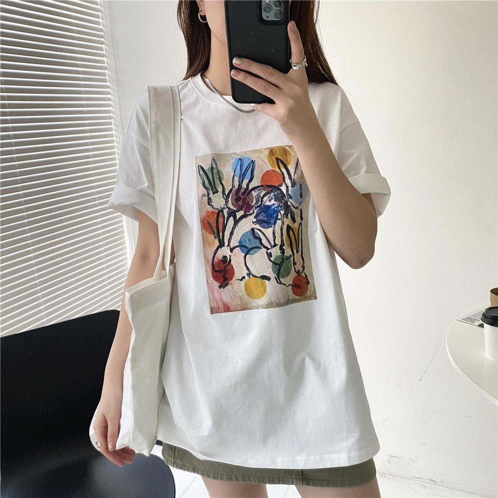 T0111-P25精梳纯棉卡通印花TS-XXXL夏装短袖T恤女,女装T恤,星座617A-2