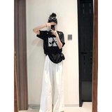 T0133-P25春夏新款纯棉短袖T恤女简约印花全棉T，女装T恤，星座617A-2